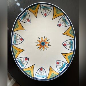 Gorgeous shallow handcrafted serving dish by Tabletops Gallery